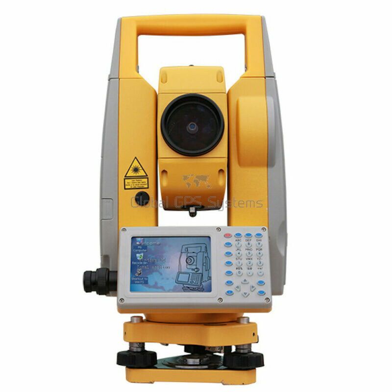 Total station instrument on a tripod